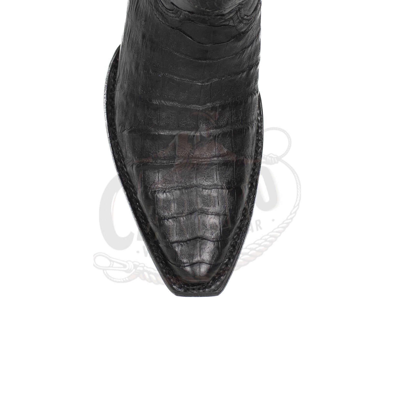 Wild West Men Caiman Belly Black 2948205 Snip Toe Boot