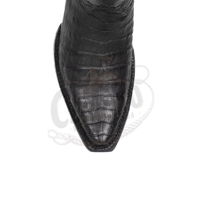 Wild West Men Caiman Belly Black 2948205 Snip Toe Boot