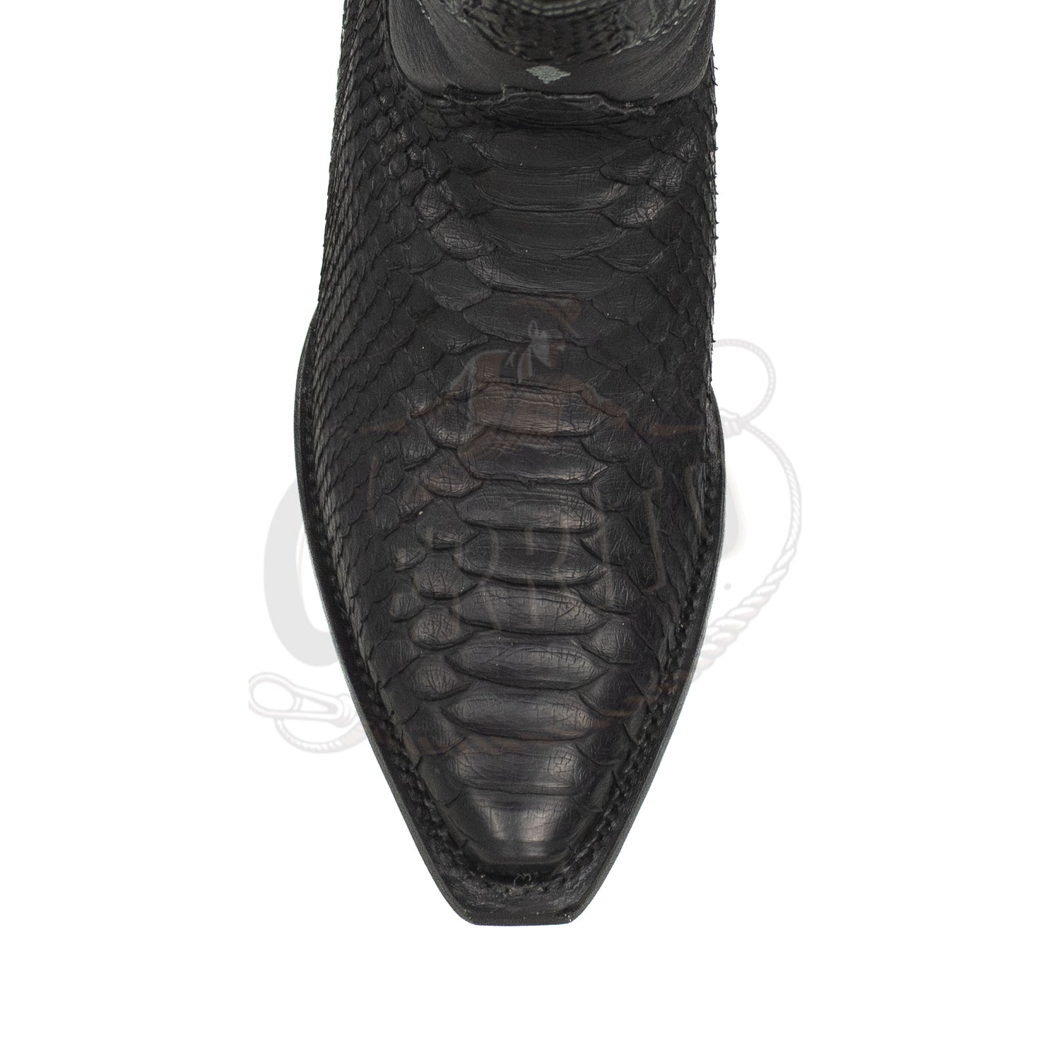 Wild West Men Graso Black 94G5705 Python Snip Toe Boot