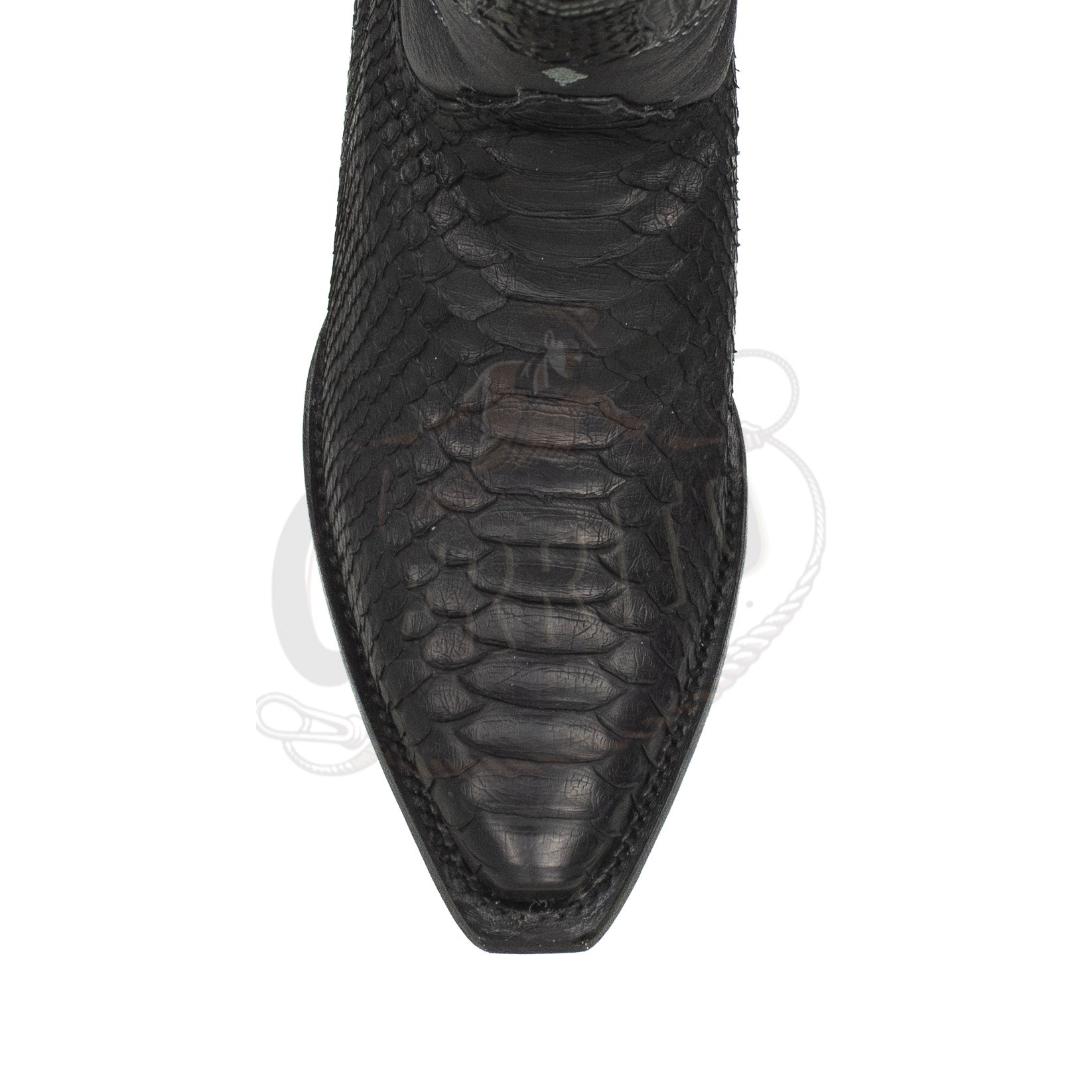 Wild West Men Graso Black 94G5705 Python Snip Toe Boot