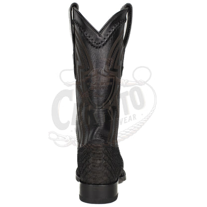 Wild West MN Python Snip Toe Boot 94LIN5705 Nobuck Black