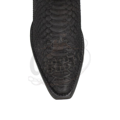 Wild West MN Python Snip Toe Boot 94LIN5705 Nobuck Black
