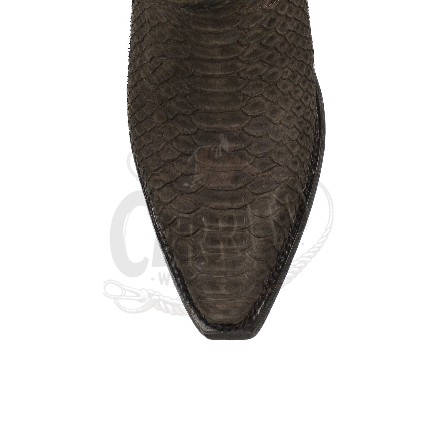 Wild West Men Nobuck Brown 94N5707 Python Snip Toe Boot