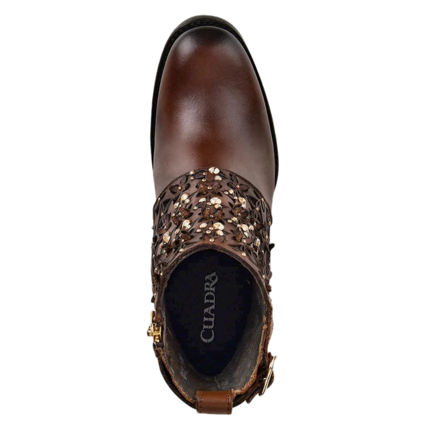 Cuadra WMN Leather Crystals Short Boot 3W02RS Moroni Moka
