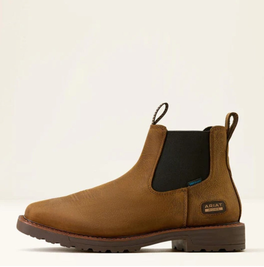 Ariat Men Activator Chelsea Waterproof Wide Square Toe Work Boot 10074285