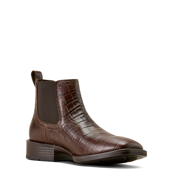 Ariat Men Booker 10074162 Crocodile Print Western Ankle Boot