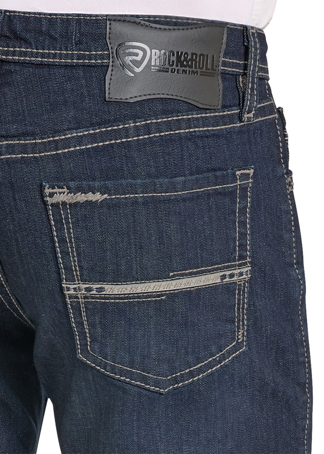 Rock &amp; Roll Men Dark Vintage Revolver Jeans BM1RD08591
