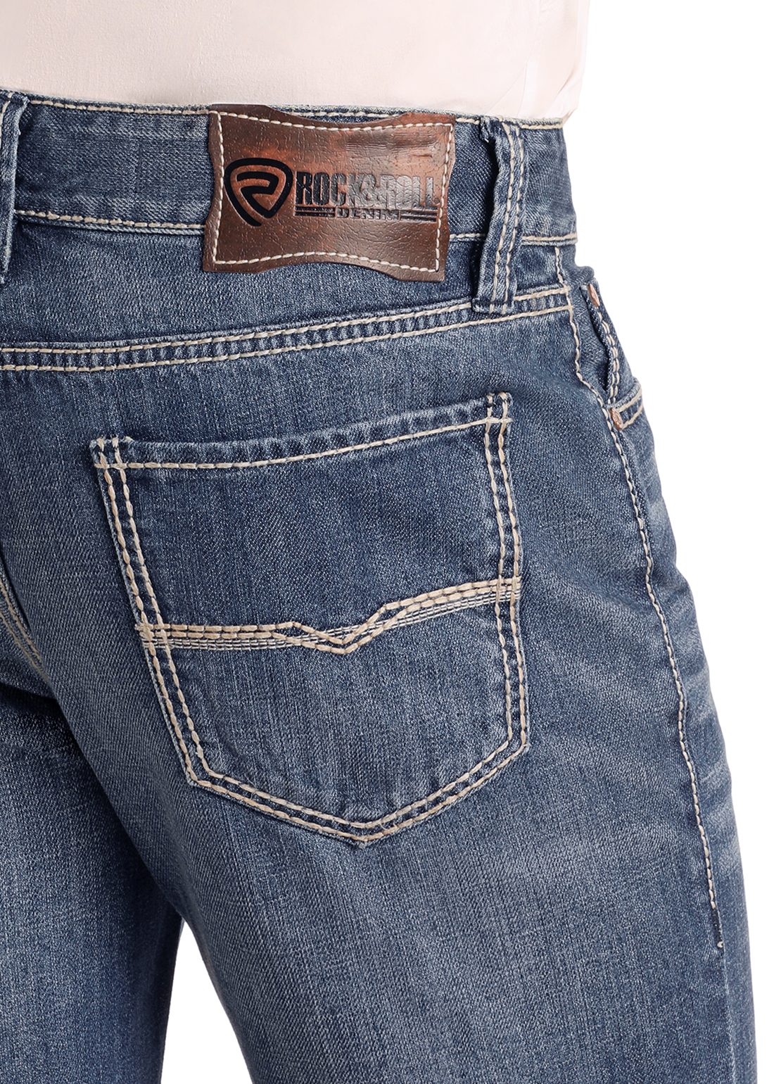 Rock &amp; Roll Men Loose-fitting Double Barrel Straight Leg jeans M0S8553