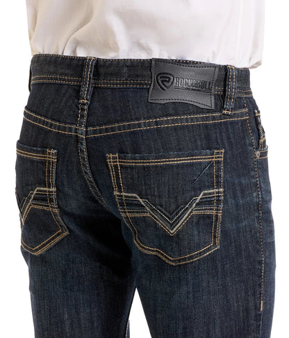 Rock &amp; Roll Men Skinny Fit Signature Pocket Straight Leg Jeans BM2MD06708