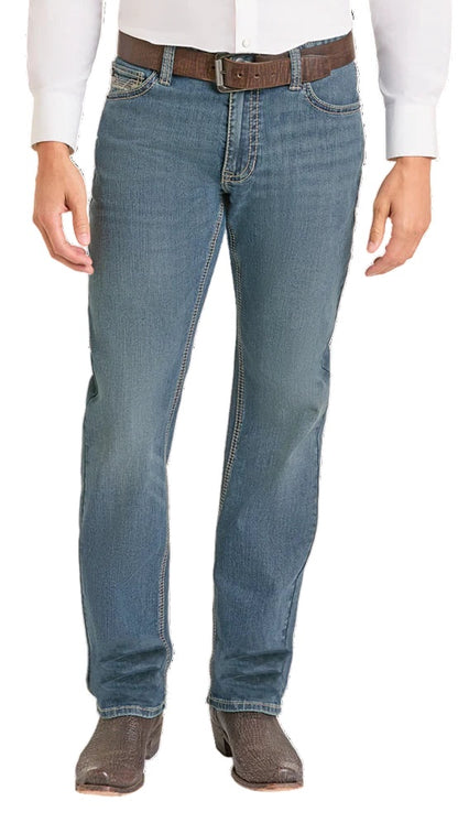 Rock &amp; Roll Men Relaxed Ladder Stitch Jeans BMTBD07351