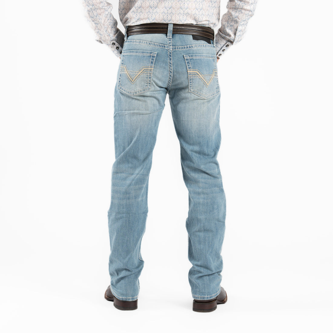Rock &amp; Roll Men Slim Fit Ladder Stitch Emb Revolver Jeans BM1RD06219