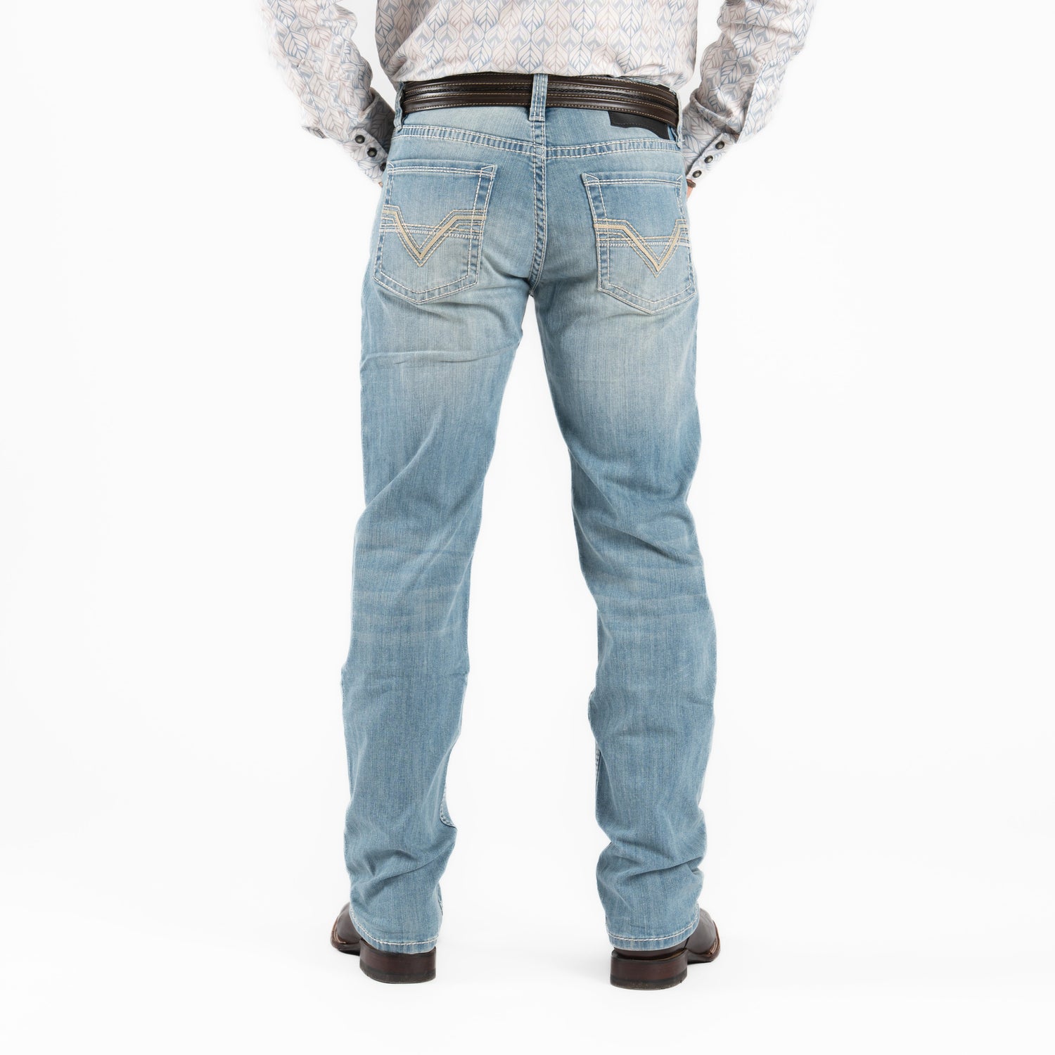 Rock &amp; Roll Men Slim Fit Ladder Stitch Emb Revolver Jeans BM1RD06219