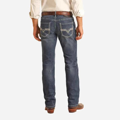 Rock &amp; Roll Men Revolver Slim Straight Leg Jeans RRMD1RR1GZ