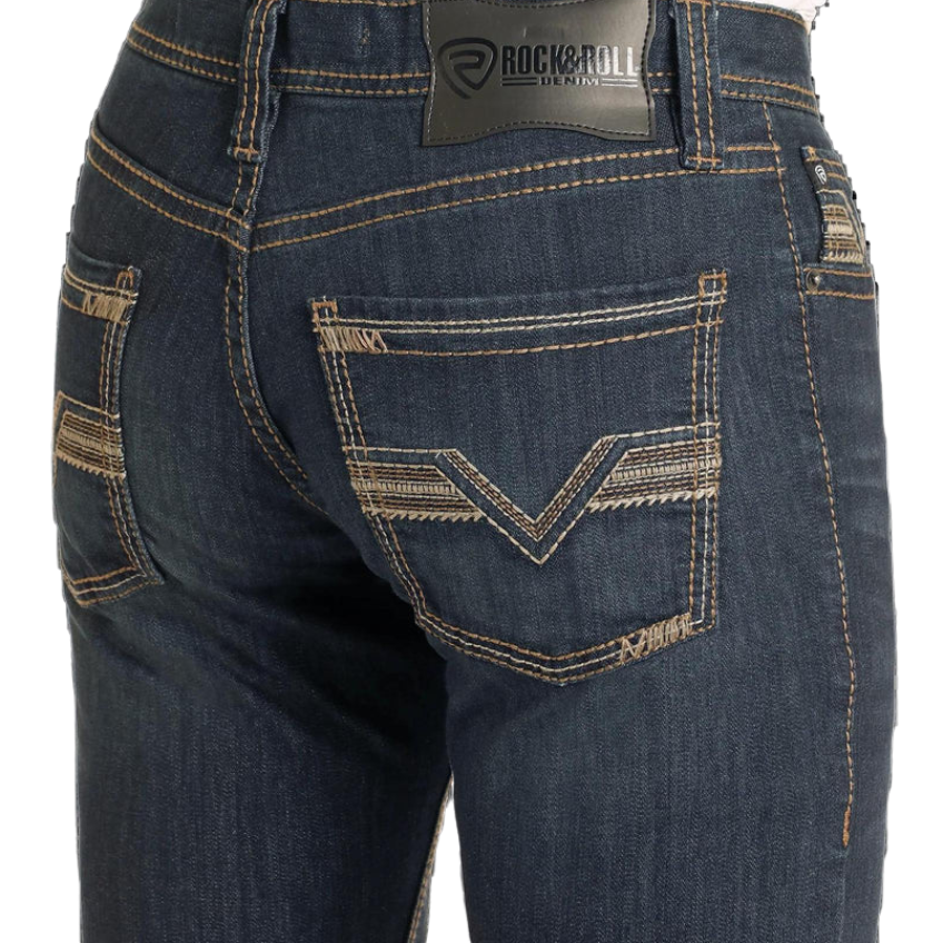 Rock &amp; Roll Men Slim Fit Straight Leg Jeans BM1RD04828
