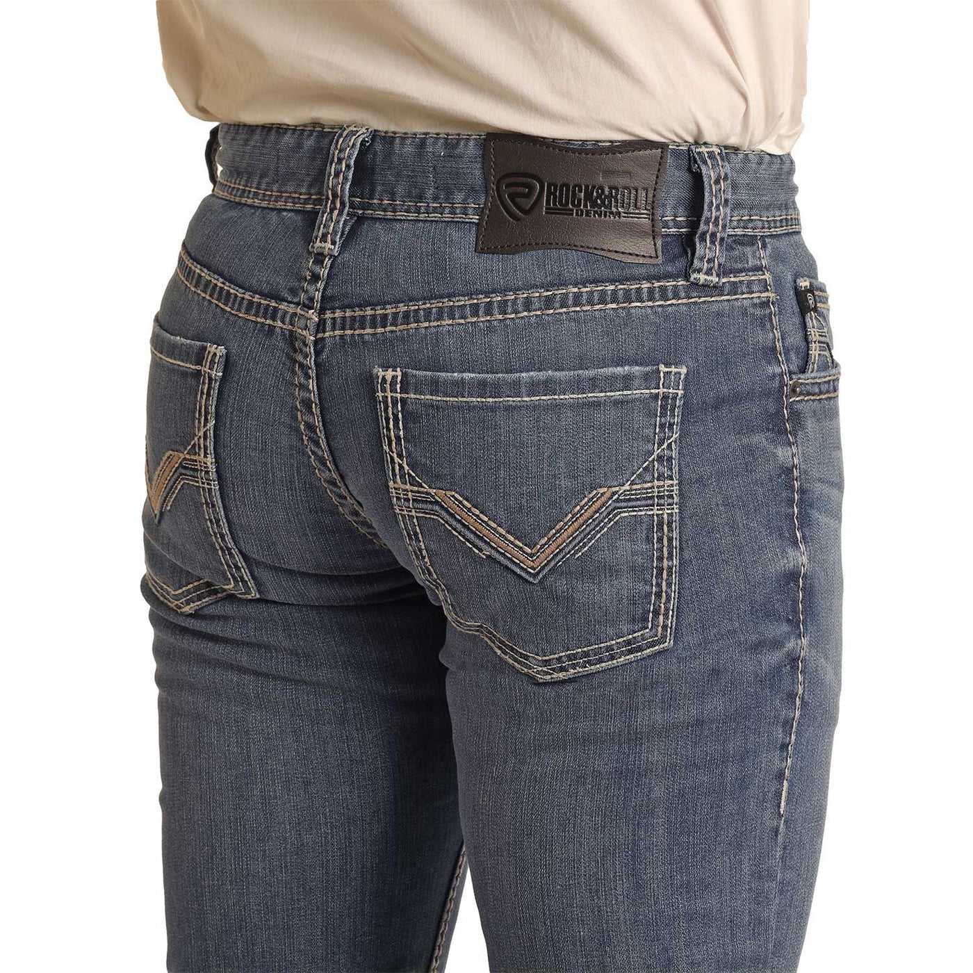 Rock &amp; Roll Men Denim Rifle Skinny Jeans RRMD2MR1II