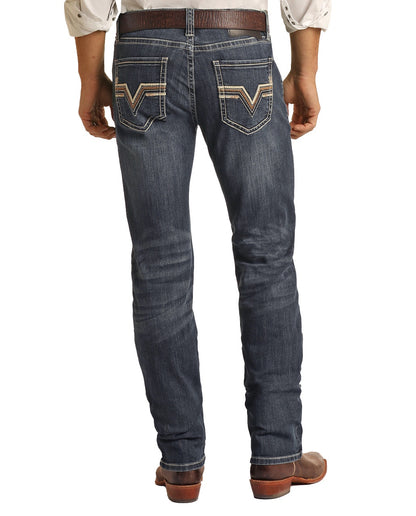 Rock &amp; Roll Men Slim Fit Straight Bootcut Jean RRMD1RRYWD