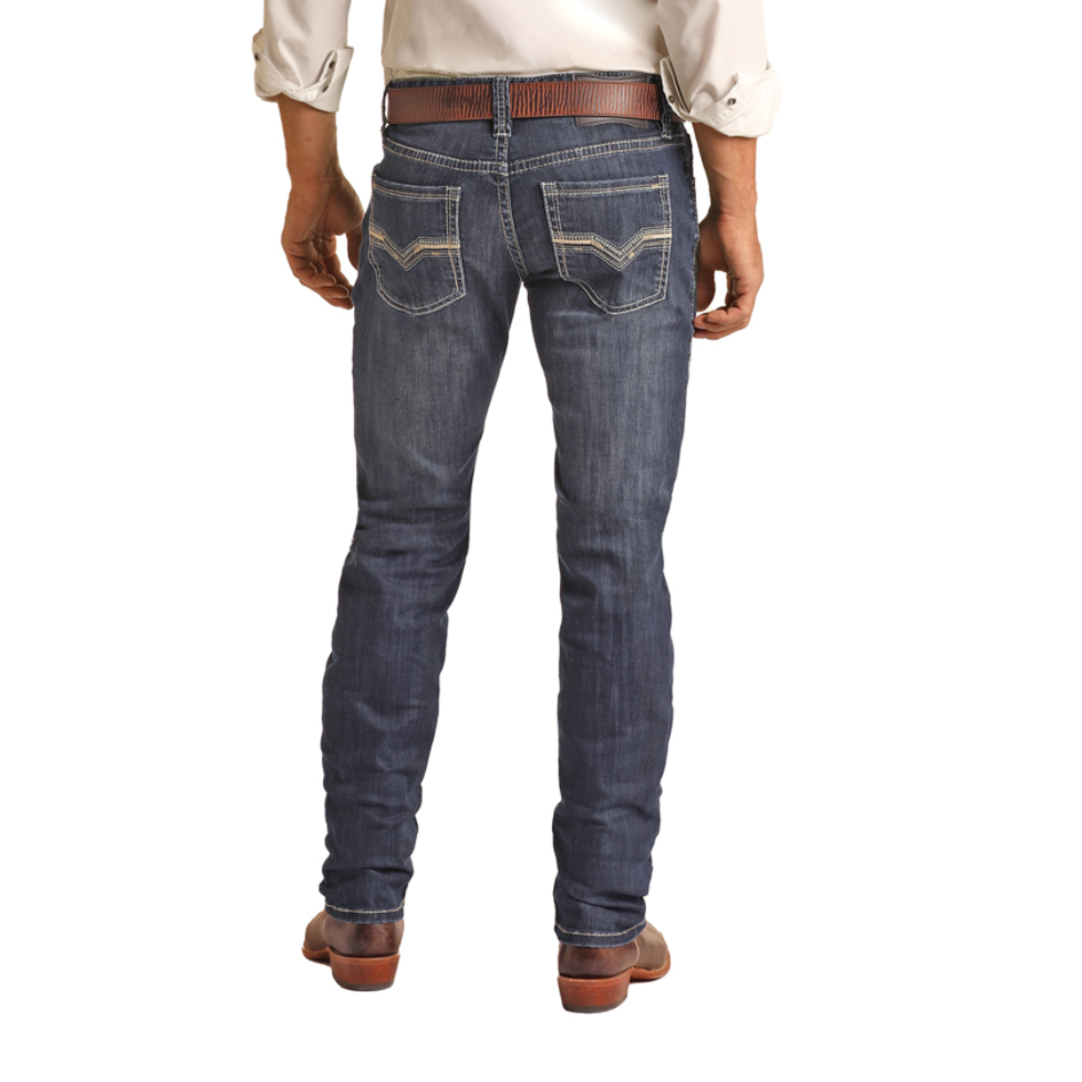 Rock &amp; Roll Men Two Toned Skinny Fit Stretch Jeans RRMD2MR149