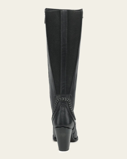 Cuadra Women Cowhide Knee-High Boot 3F0RRS Black