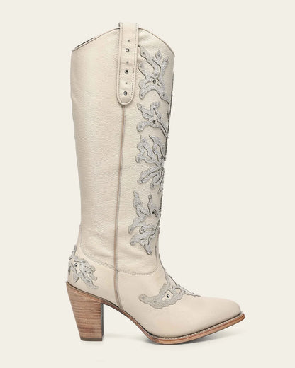 Cuadra Women Latte Cowhide Knee-High Boot 3F0ZRS Beige