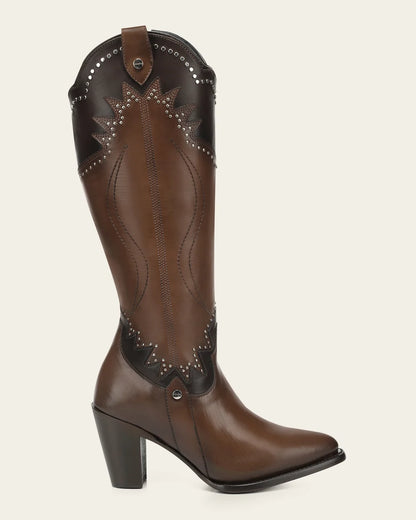 Cuadra Women Cowhide Knee-High Boot 3F1JBE Honey