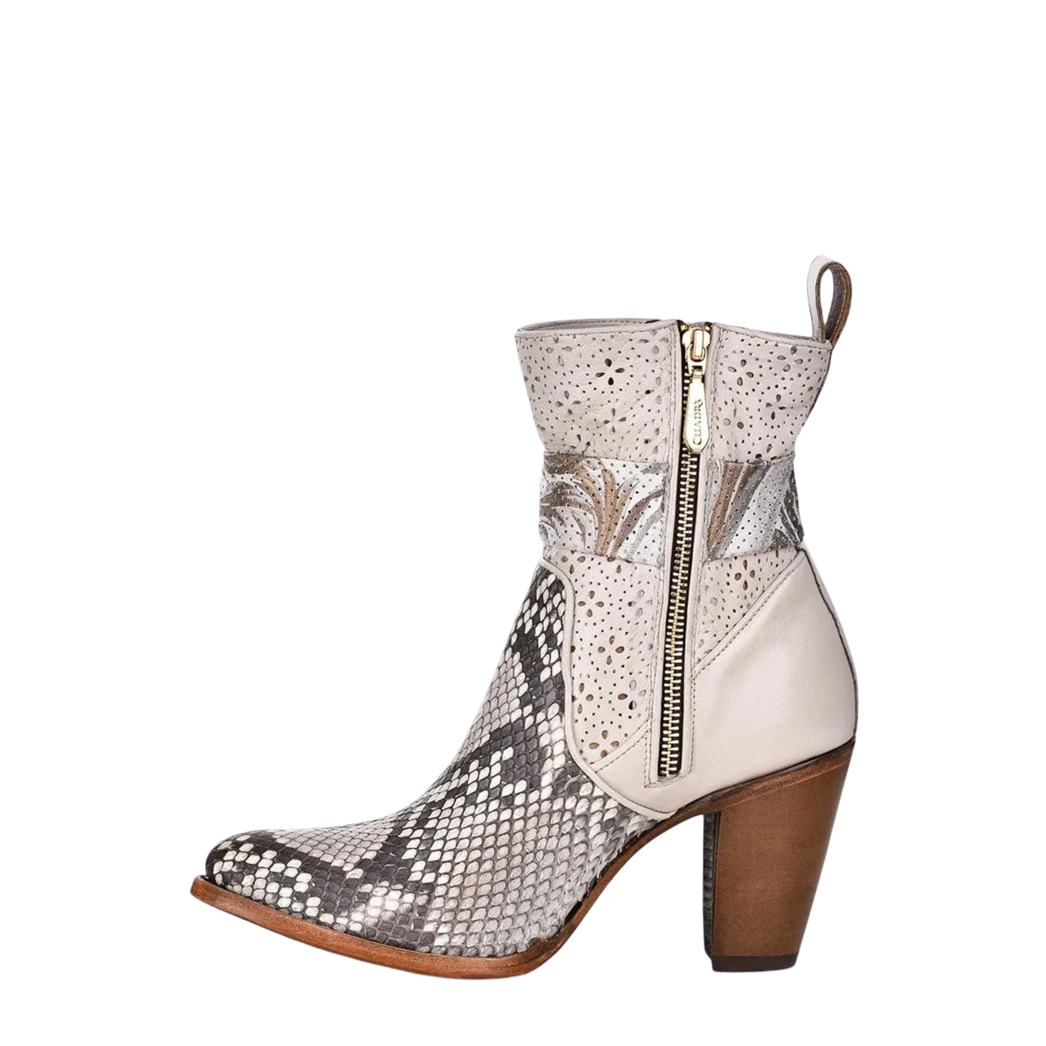 Cuadra Women Python Short Boot 3F50PH Plunge Natural