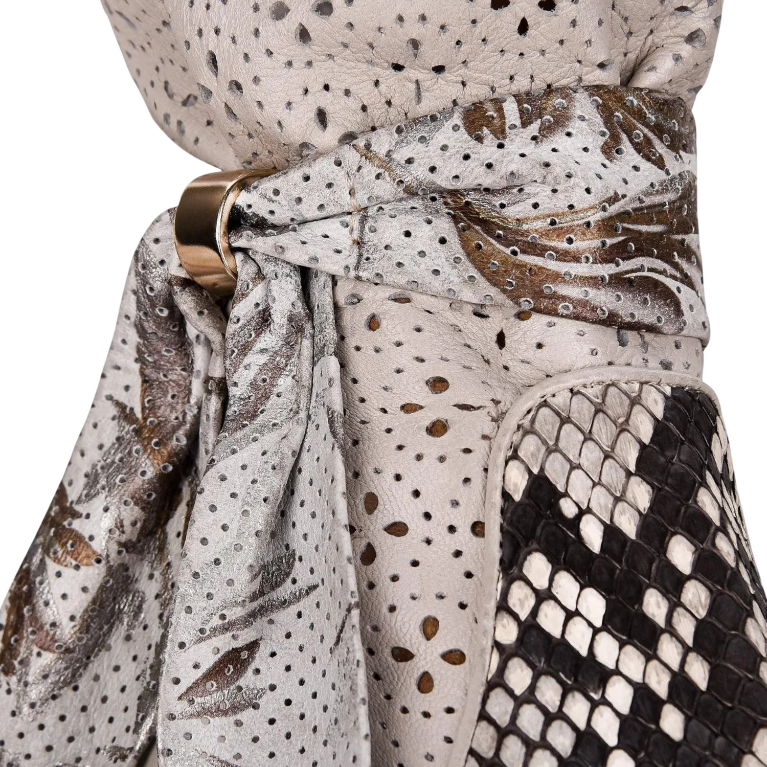 Cuadra Women Python Short Boot 3F50PH Plunge Natural