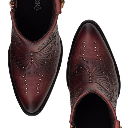 Cuadra WMN Leather Short Boot 3F58RS Azteca Rojo