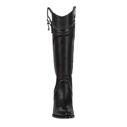 Cuadra WMN Python Knee-High Boots 3F82PM Black