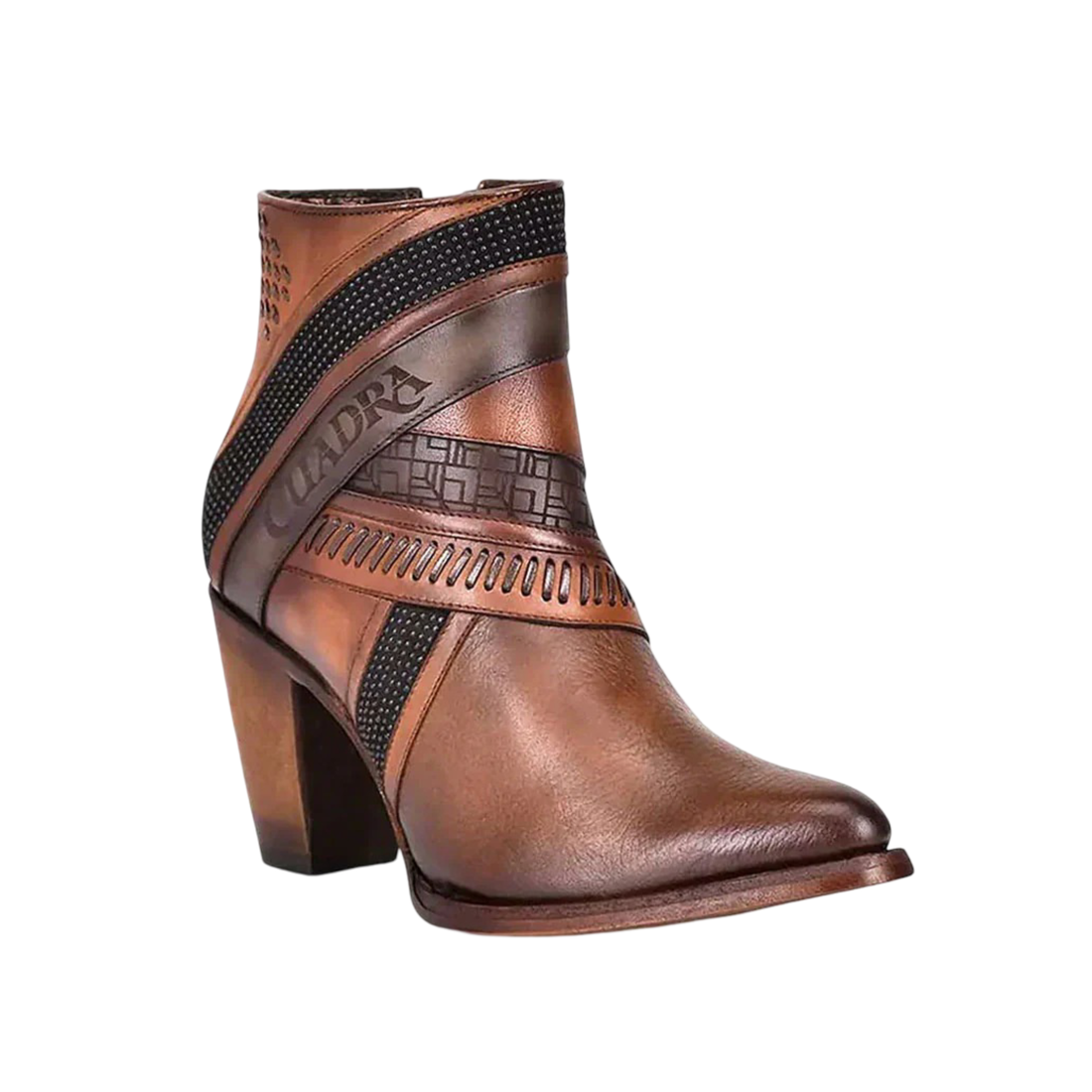 Cuadra WMN Engraved Cowhide Short Boot 3F86RS Santana Honey