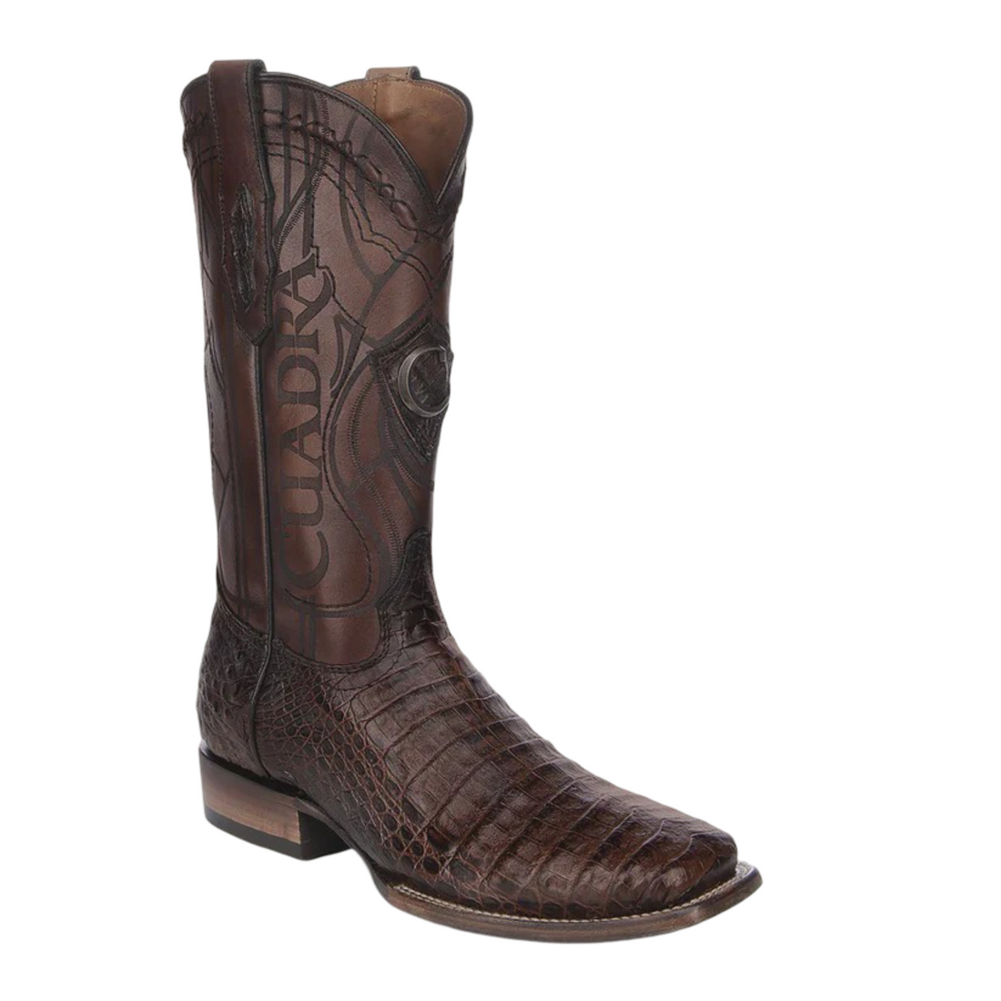 Cuadra MN Caiman Belly Square Toe Boot 3Z1OFY Paris Cafe