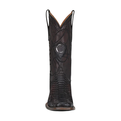 Cuadra MN Python Square Toe Boot 3Z2LPH Blackcherry