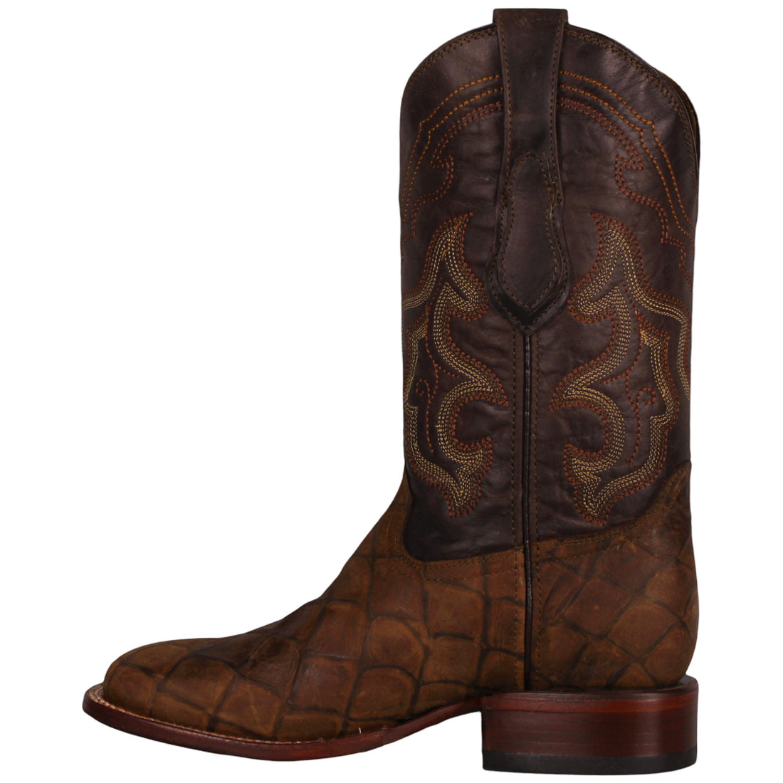 Cerrito Men Pirarucu Imitation Square Toe Boot ISB030C Mink