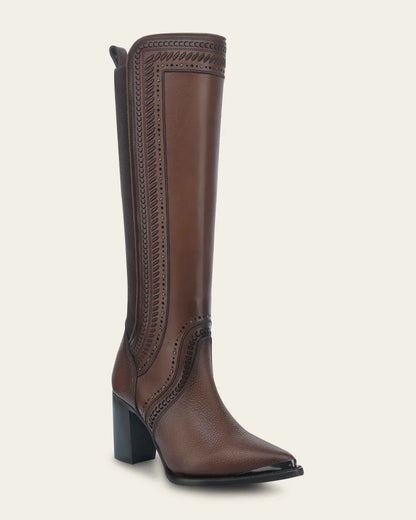 Cuadra Women Brown Pointed Toe Boot 4I16RS Brown