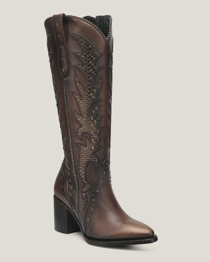 Cuadra Women Cowhide Knee-High Boot 4Q22RS Honey