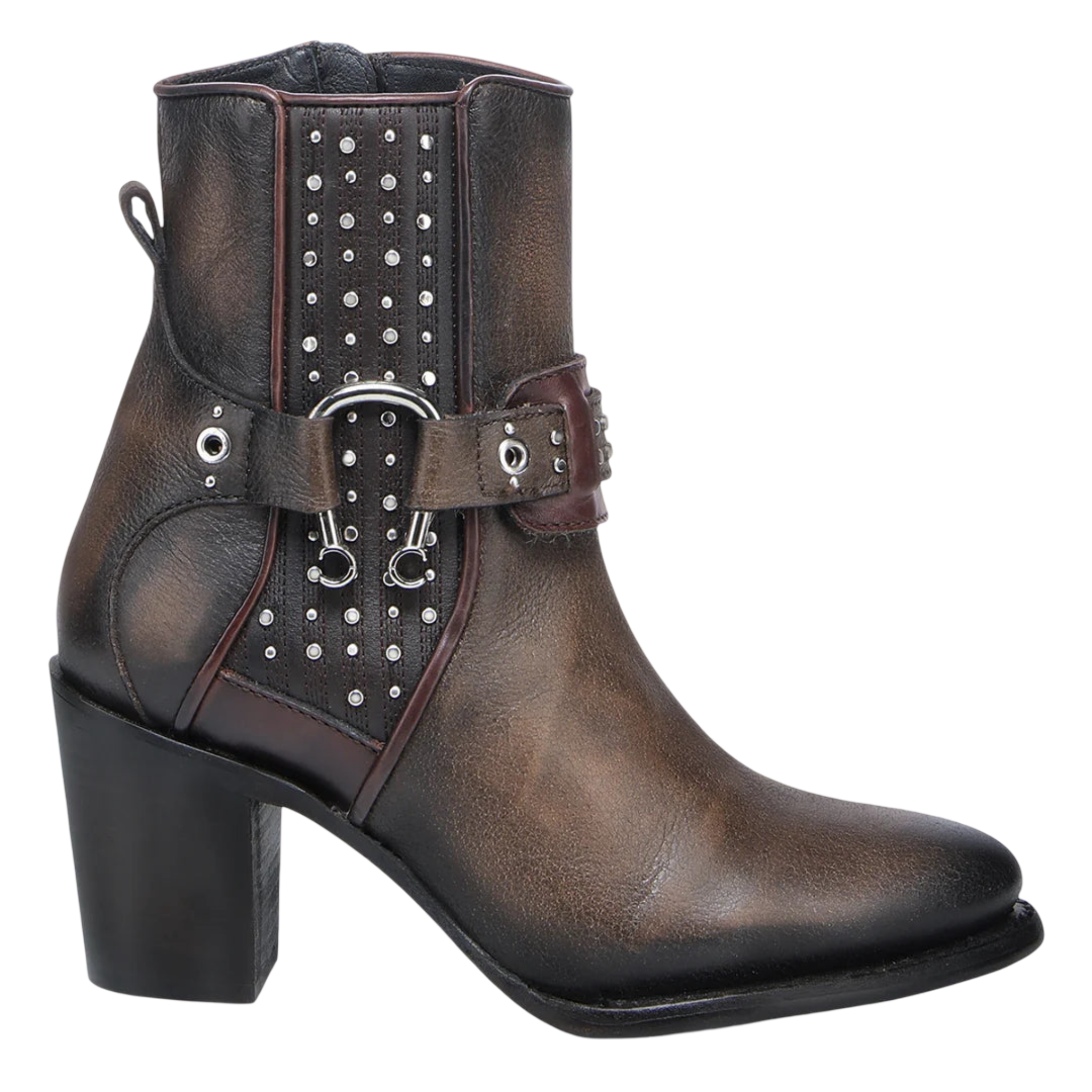 Cuadra Women Western Brown Leather Short Boot 4V19RS Honey