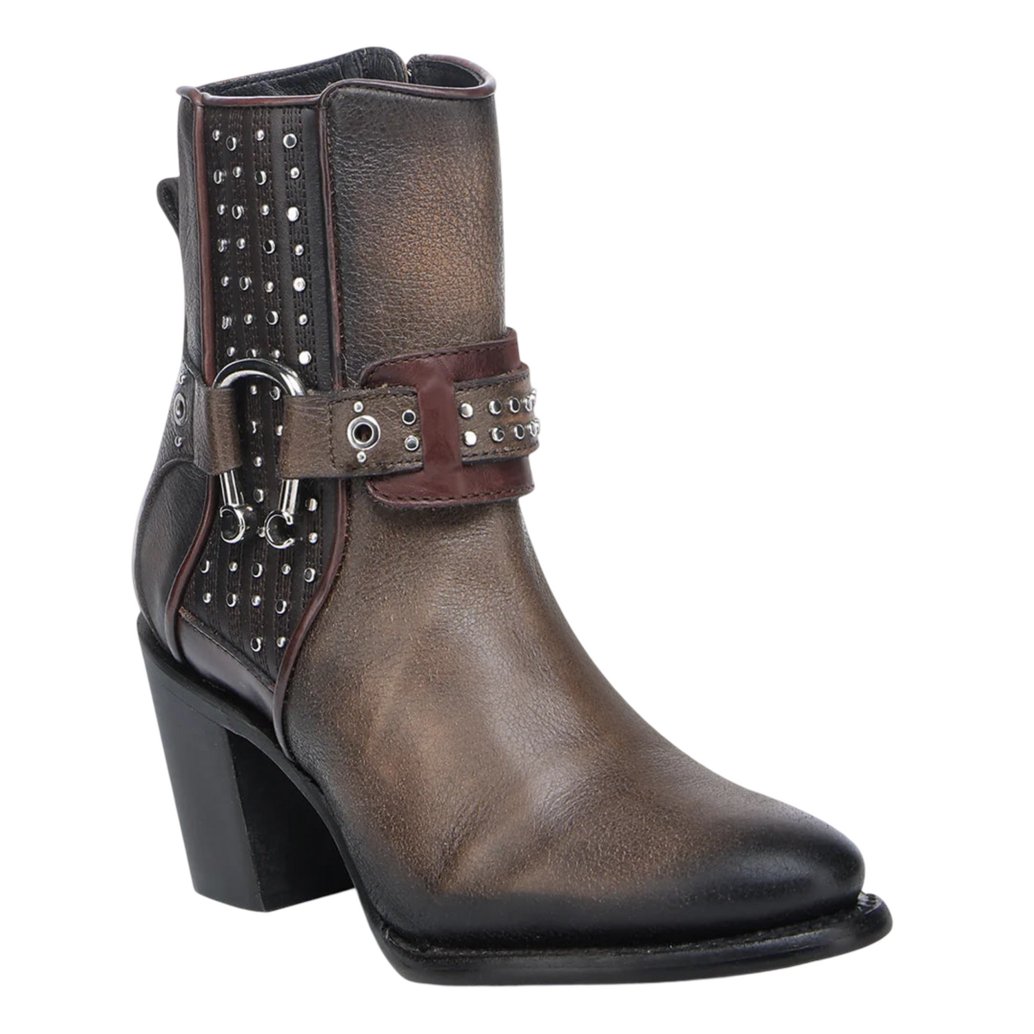 Cuadra Women Western Brown Leather Short Boot 4V19RS Honey