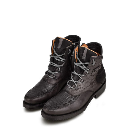 Cuadra MN Caiman Belly Military Shoe 4D09FY Black