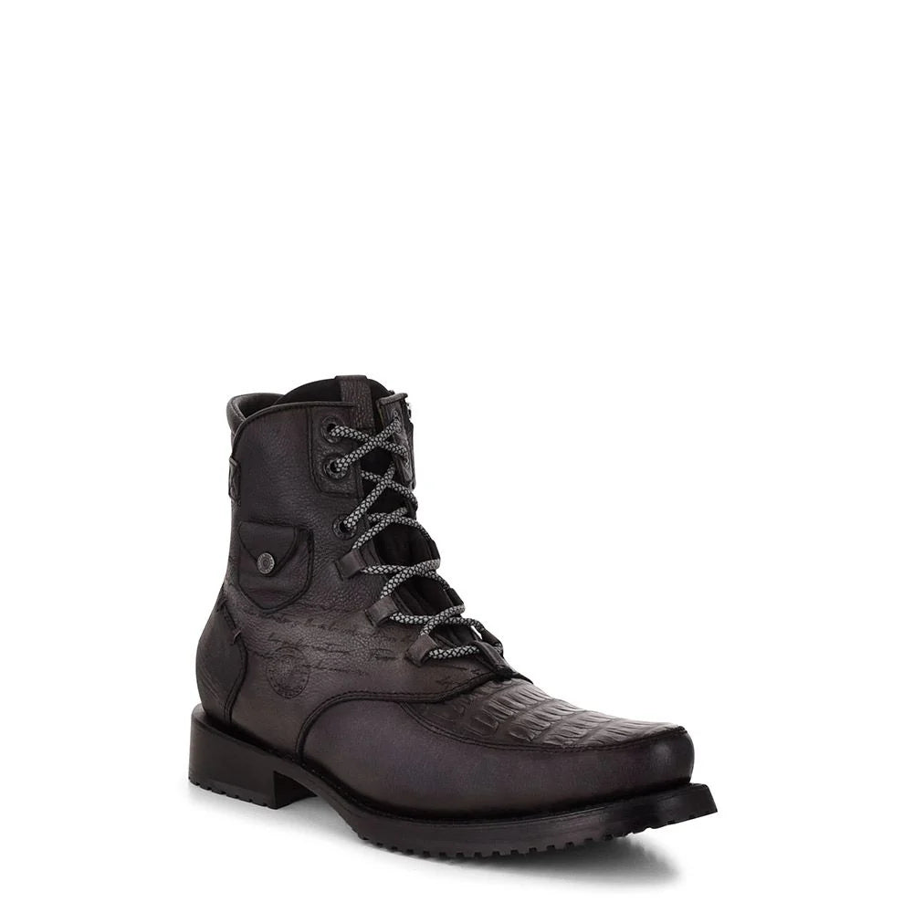Cuadra MN Caiman Belly Military Shoe 4D09FY Black
