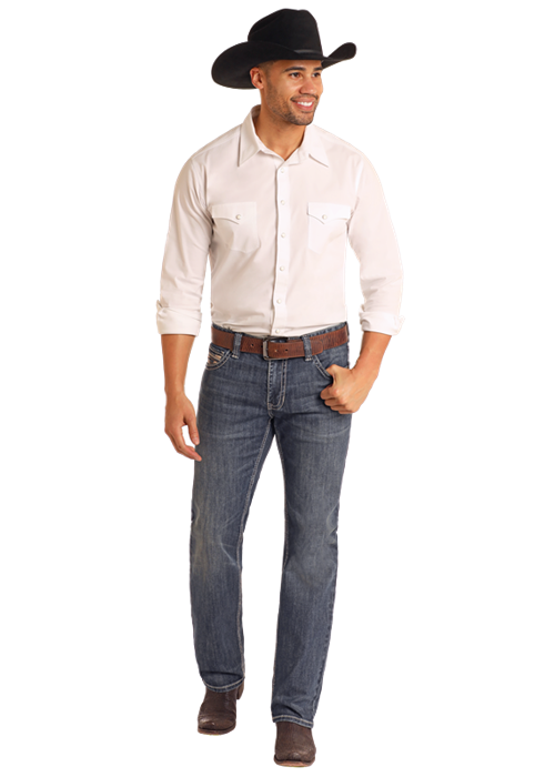 Rock &amp; Roll MN Slim Fit Straight Boot Revolver Jean BM1RD05578