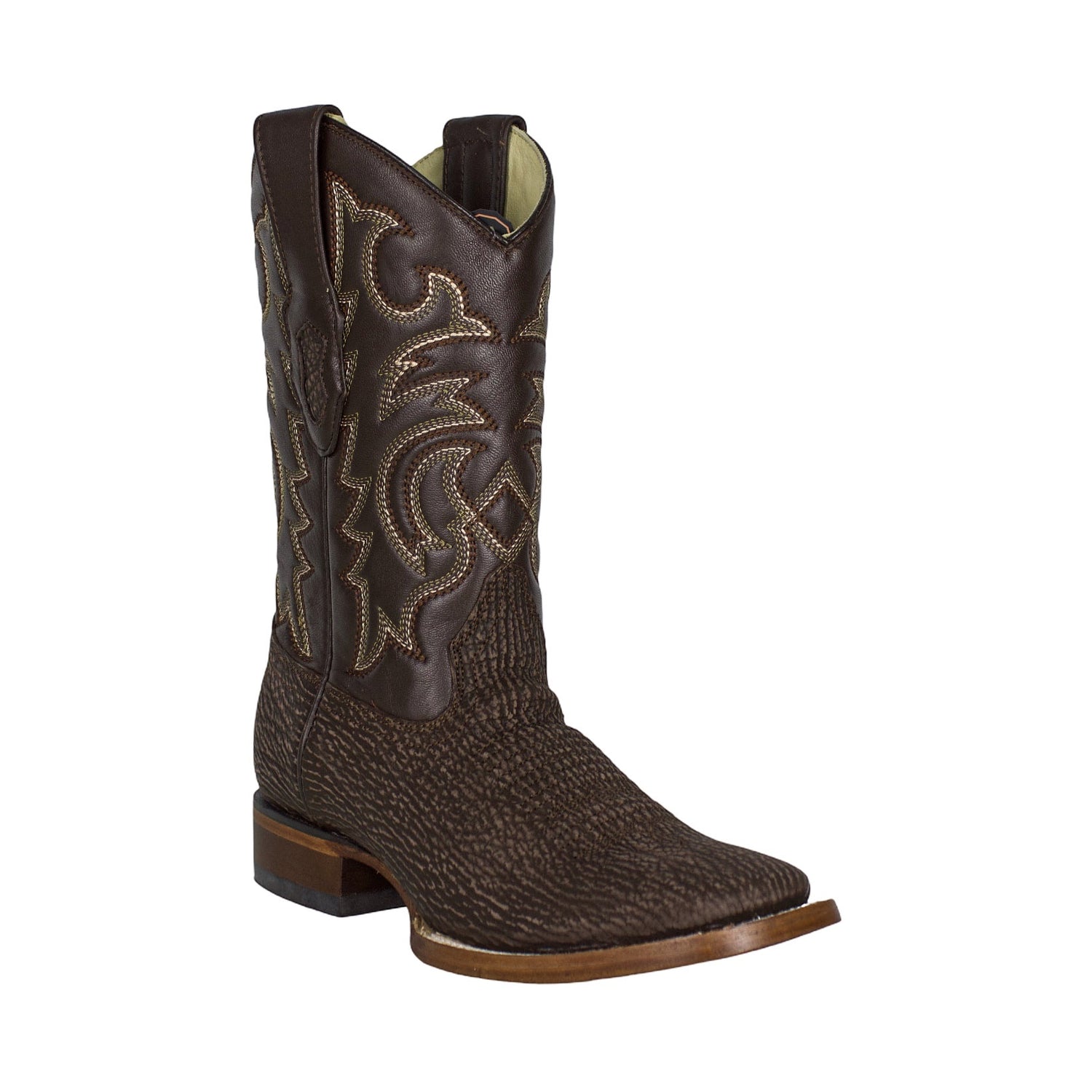 Los Altos Men Shark Rustic Brown 8220907 Square Toe Boot