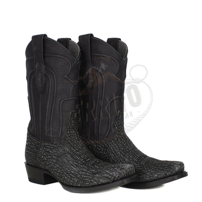 Los Altos Men Tiburon 580905 Rustic Black 7 Toe Boot