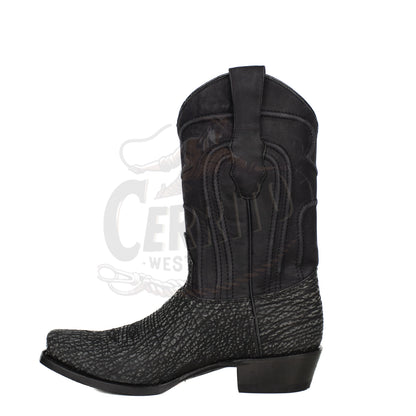 Los Altos Men Tiburon 580905 Rustic Black 7 Toe Boot
