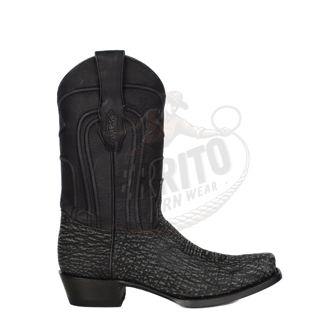 Los Altos Men Tiburon 580905 Rustic Black 7 Toe Boot