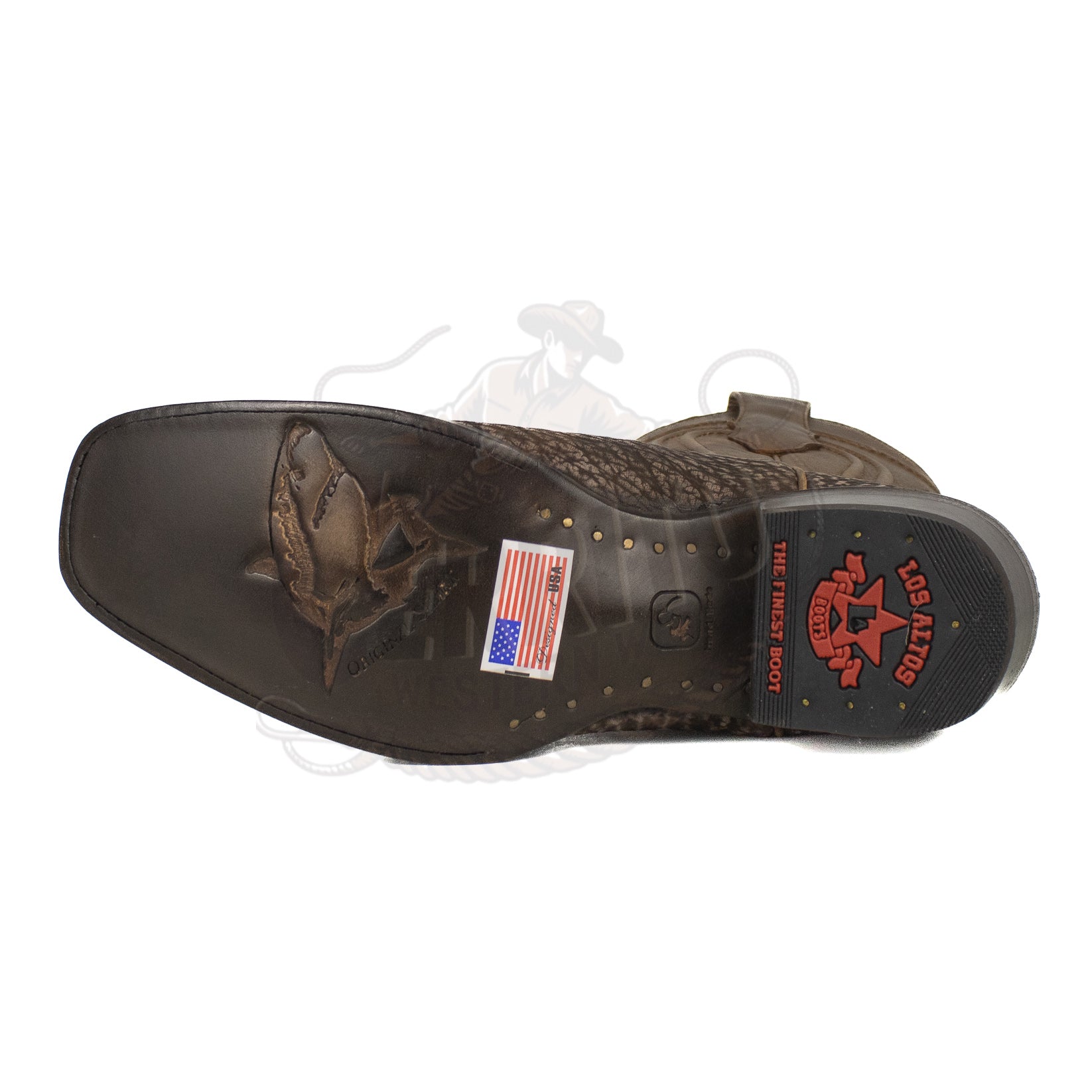 Los Altos Men Tiburon 580907 Rustic Brown 7 Toe Boot