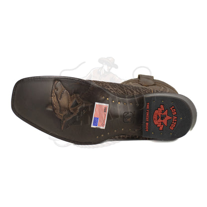 Los Altos Men Tiburon 580907 Rustic Brown 7 Toe Boot