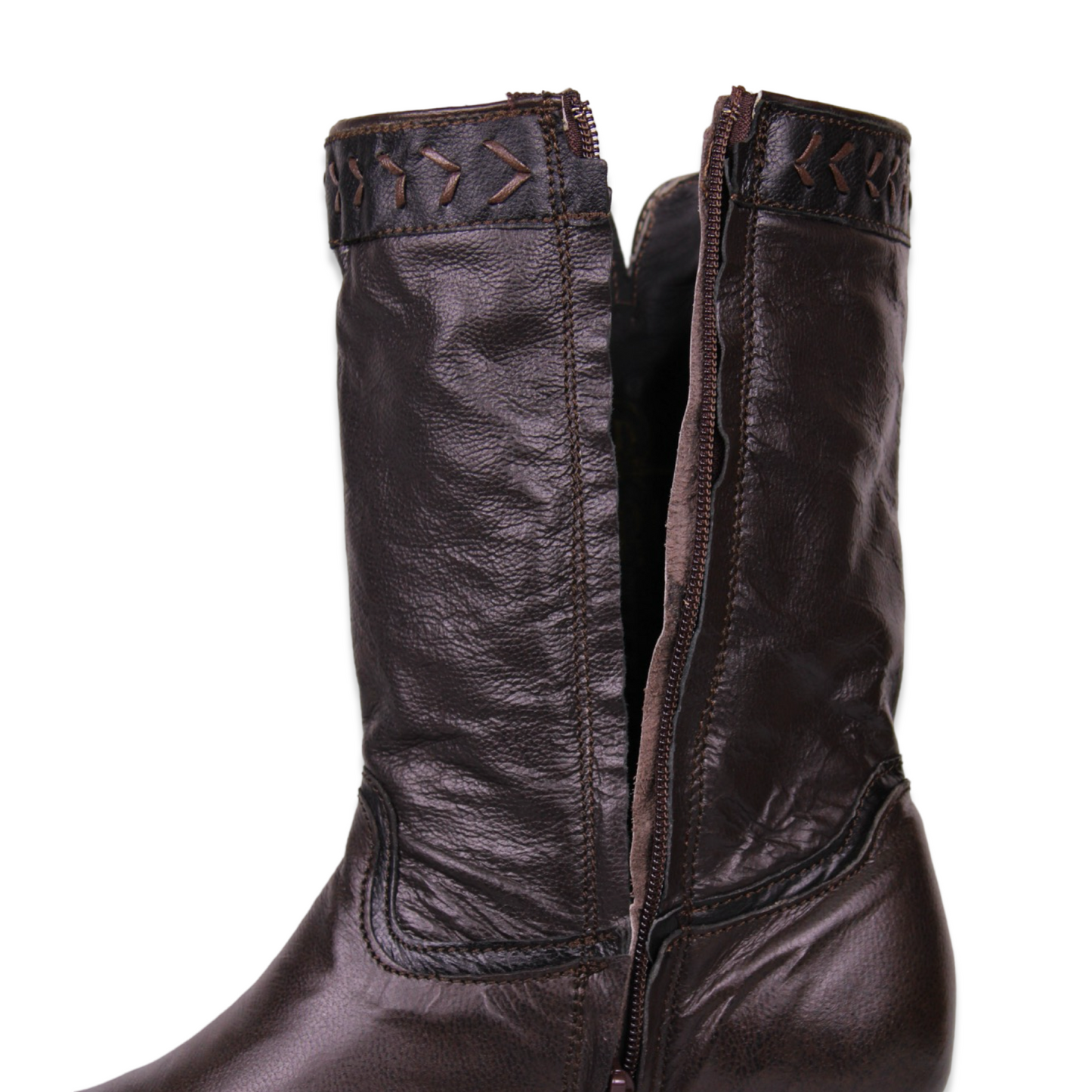 Goldrush MN Leather Zip. Boot FA003 Brown