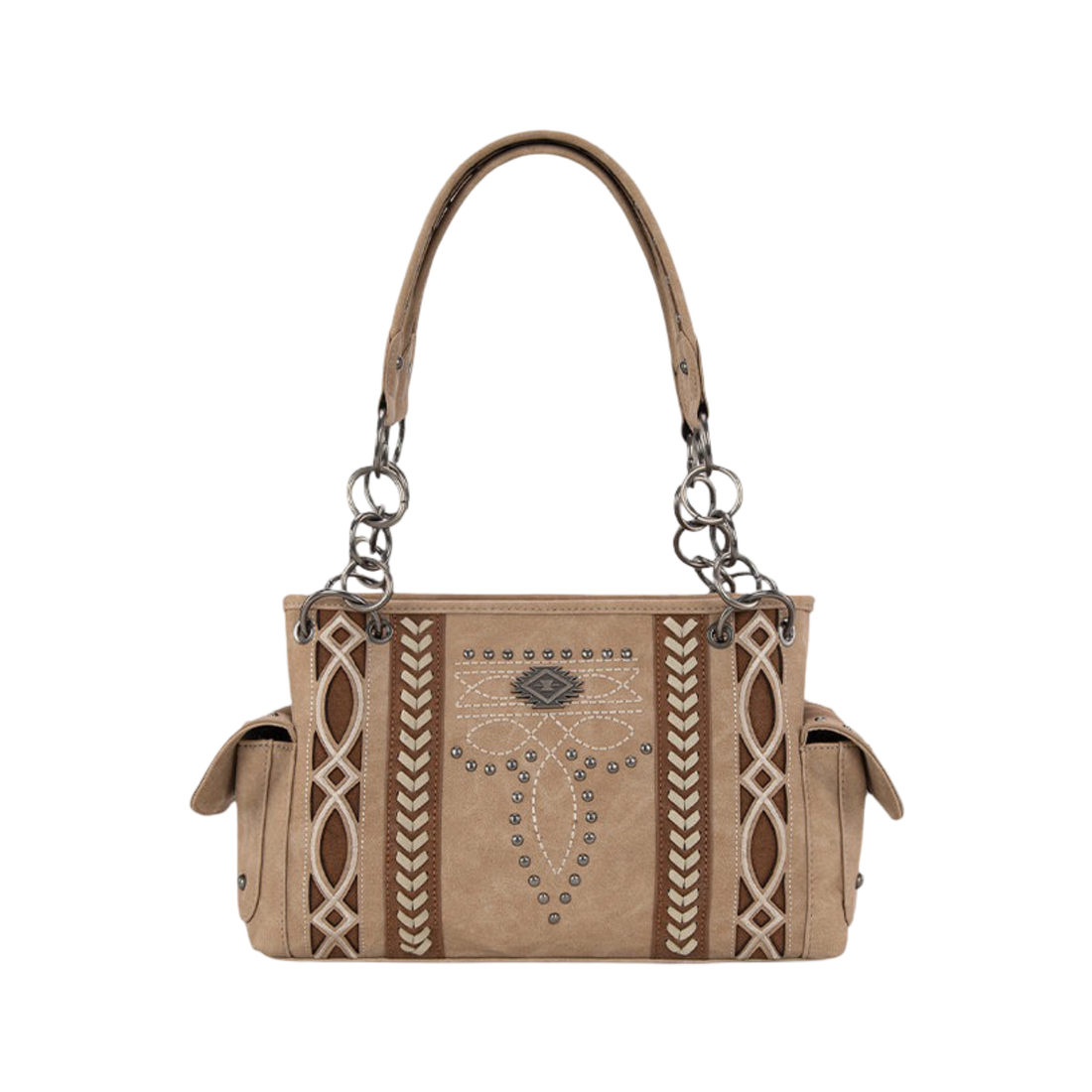 Montana West WMN Cut-Out Embroidered Concealed Carry Satchel MW1325G-8085TN