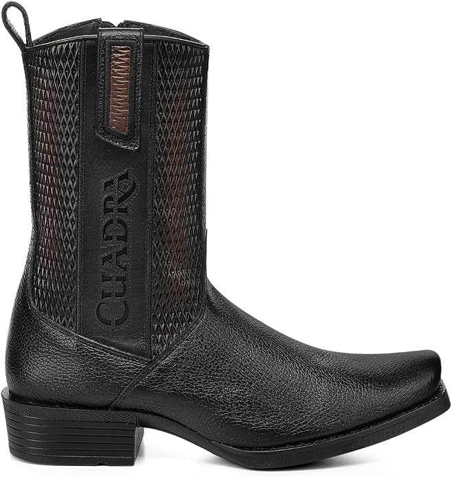 Cuadra Men Deer Zipper Ankle Boot 1J4HVE Black