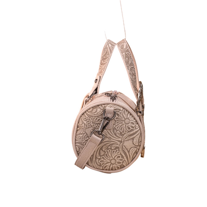Montana West WMN  Western Tooled Buckle Mini Barrel Crossbody Bag MW1338-8802BG