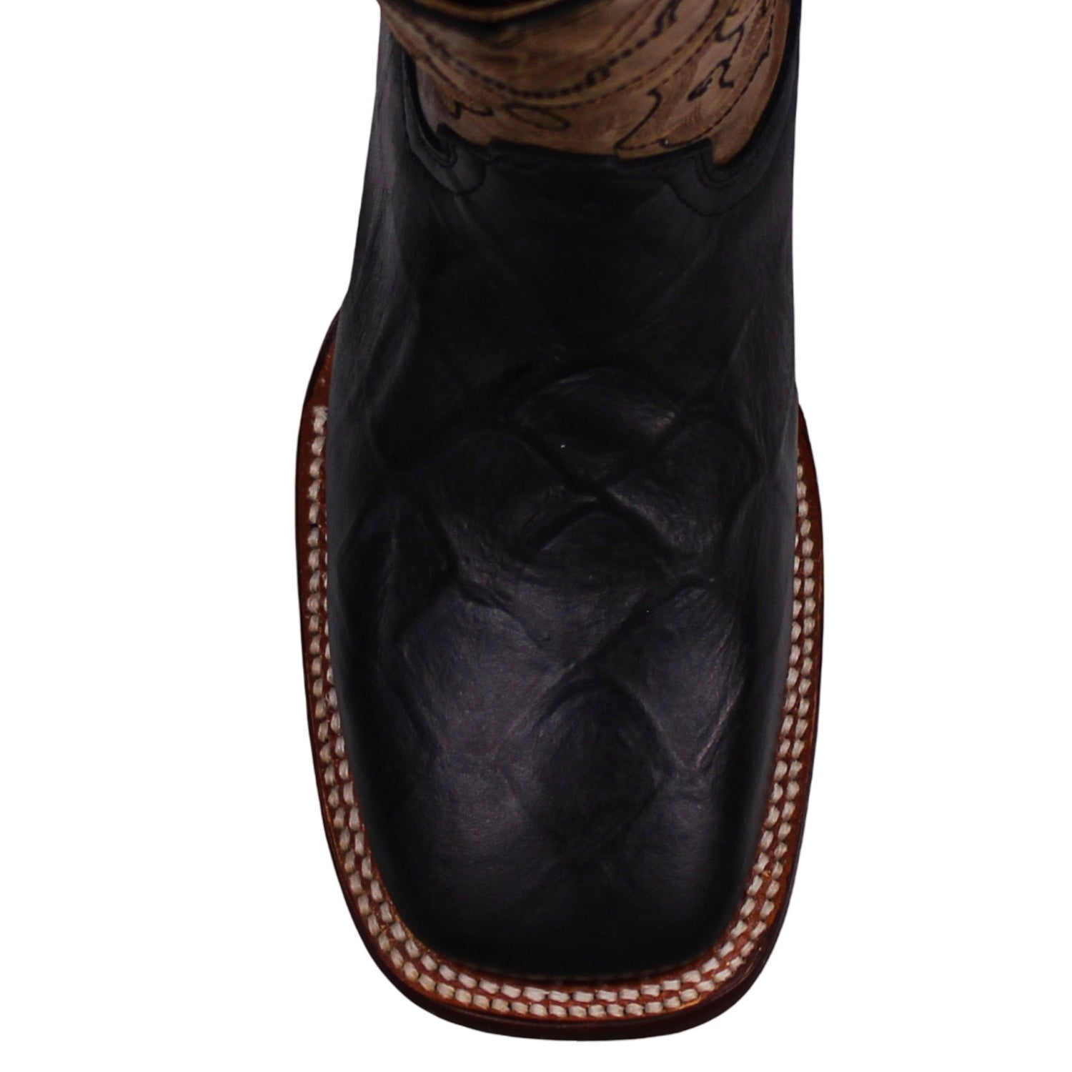 Cerrito MN Azabache Pirarucu Imitation Square Toe Boot ISB029 Black